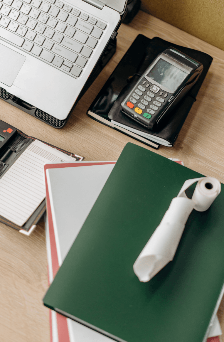 A desk of a busy person.