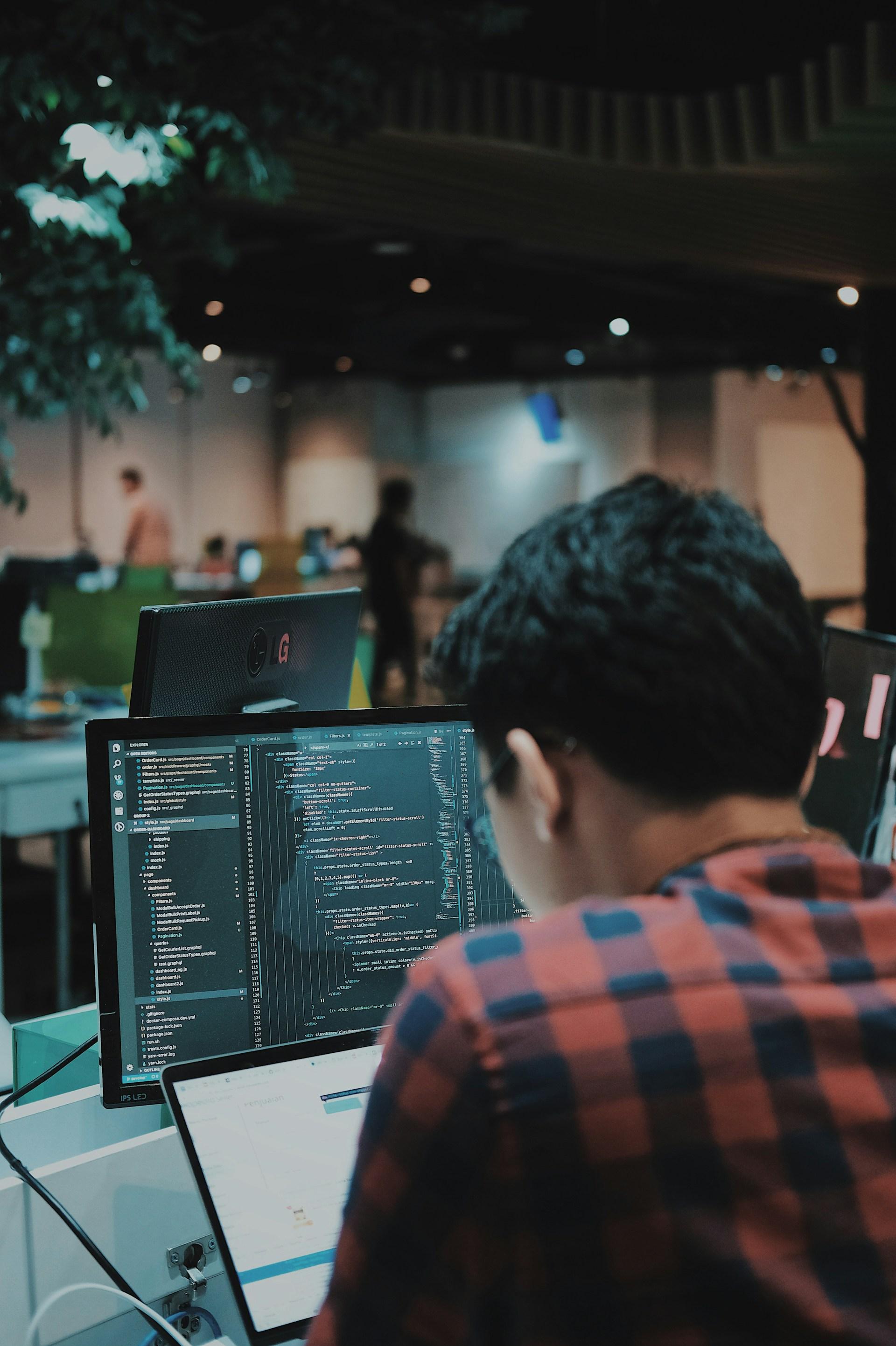 developer at computer
